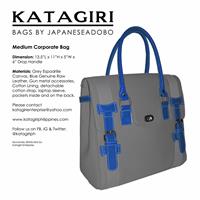 Medium Corporate Bag Grey/Navy Blue