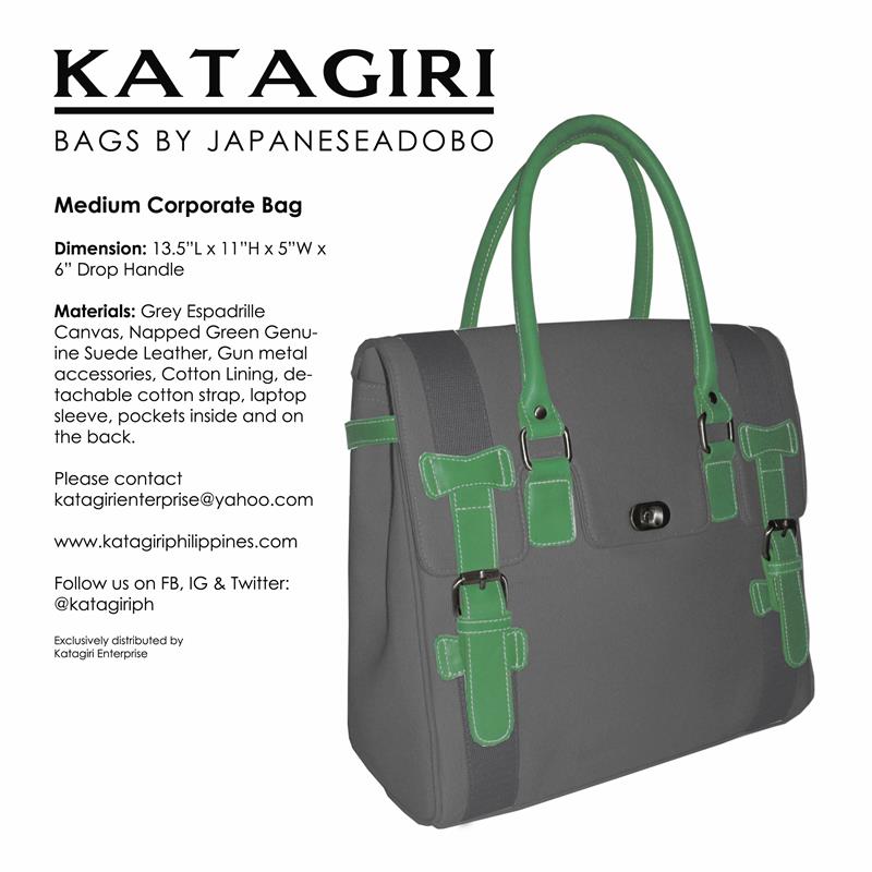 Medium Corporate Bag Grey/Green