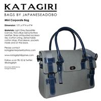 Mini Corporate Bag Grey/Navy Blue