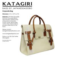 Corporate Bag Off White/Chocolate Brown