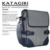 Sling Bag Light Grey/Navy Blue